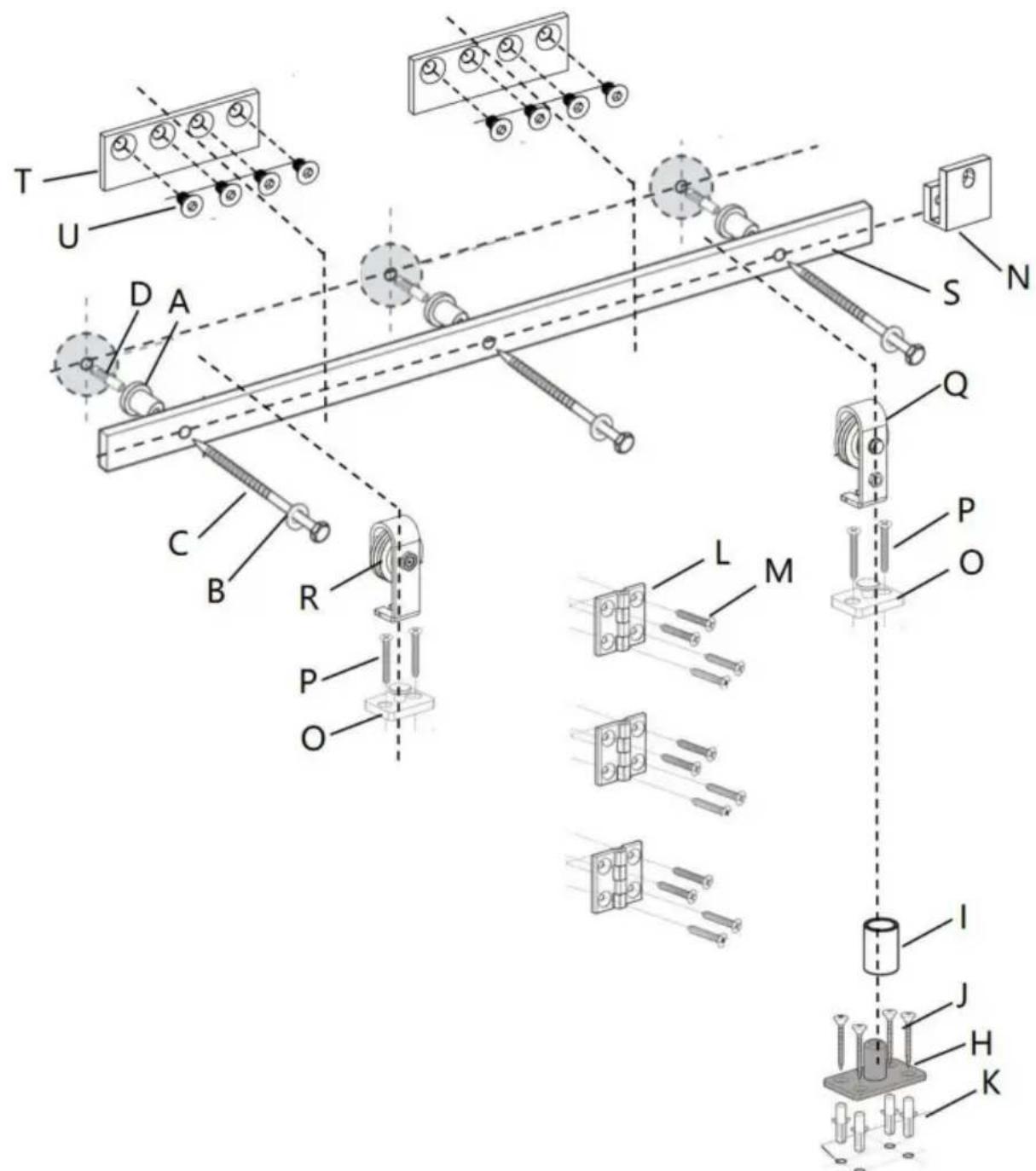 Vevor 52IN-2D-3K - Produktzerlegungsdiagramm - 1