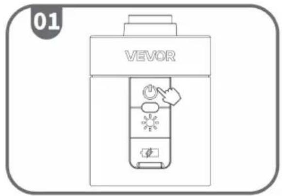 Vevor CCH001 - Steg för att tömma luften - 1