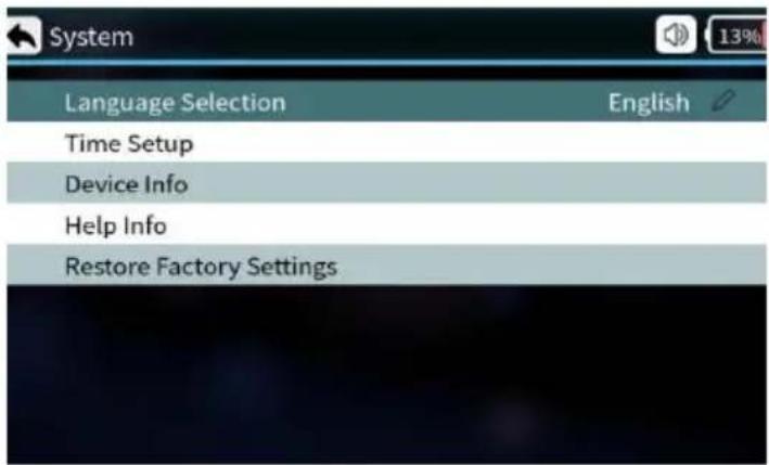 Vevor ALK-T7 - System Set Menu - 1