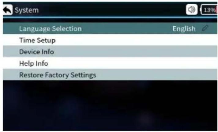 Vevor ALK-T7 - Menu de configuration du système - 1
