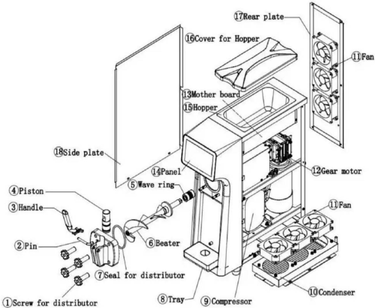 Vevor BQL-9200STA - Product diagram: - 1