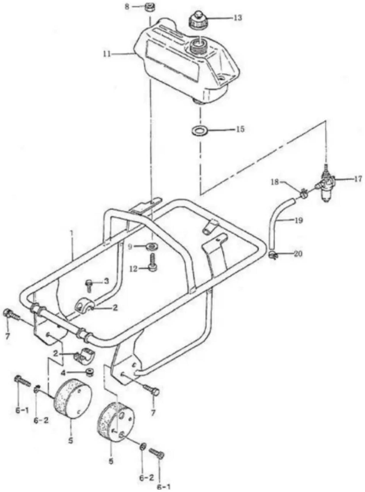 Vevor CNCJ-80K-1 - TANK AND HANDLE ASSY - 1