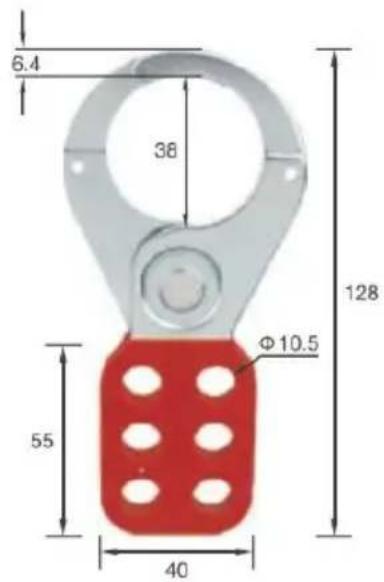 Vevor BD-X07-D41 - PA GECOAT STALEN HASP - 2