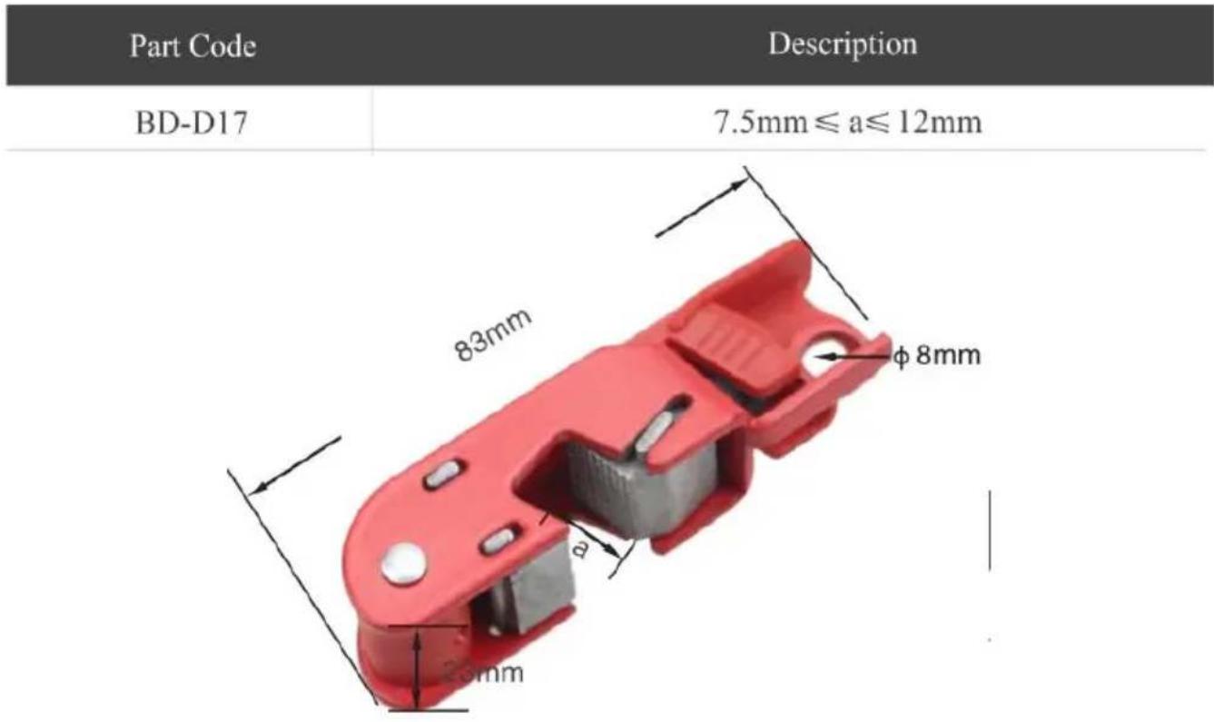 Vevor BD-X07-D41 - Moraillon en acier enduit de PA - 3