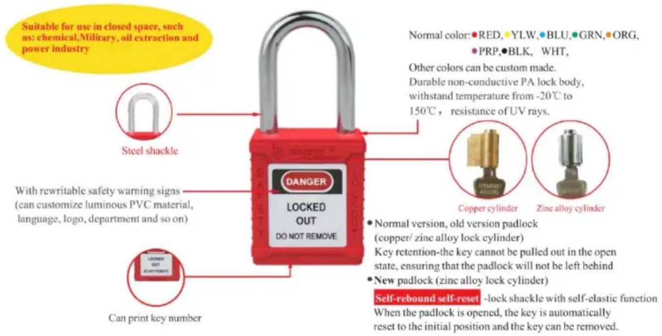 Vevor BD-X07-D41 - CADENAS DE SÉCURITÉ - 1