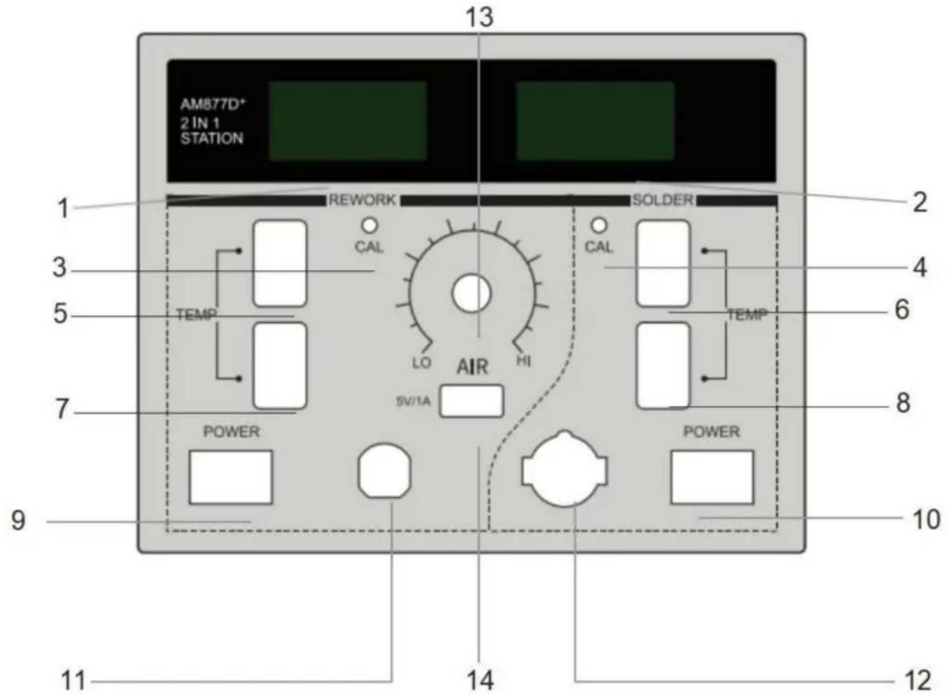 Vevor AM877D+ - Bedienings- en weergave-instructies - 1