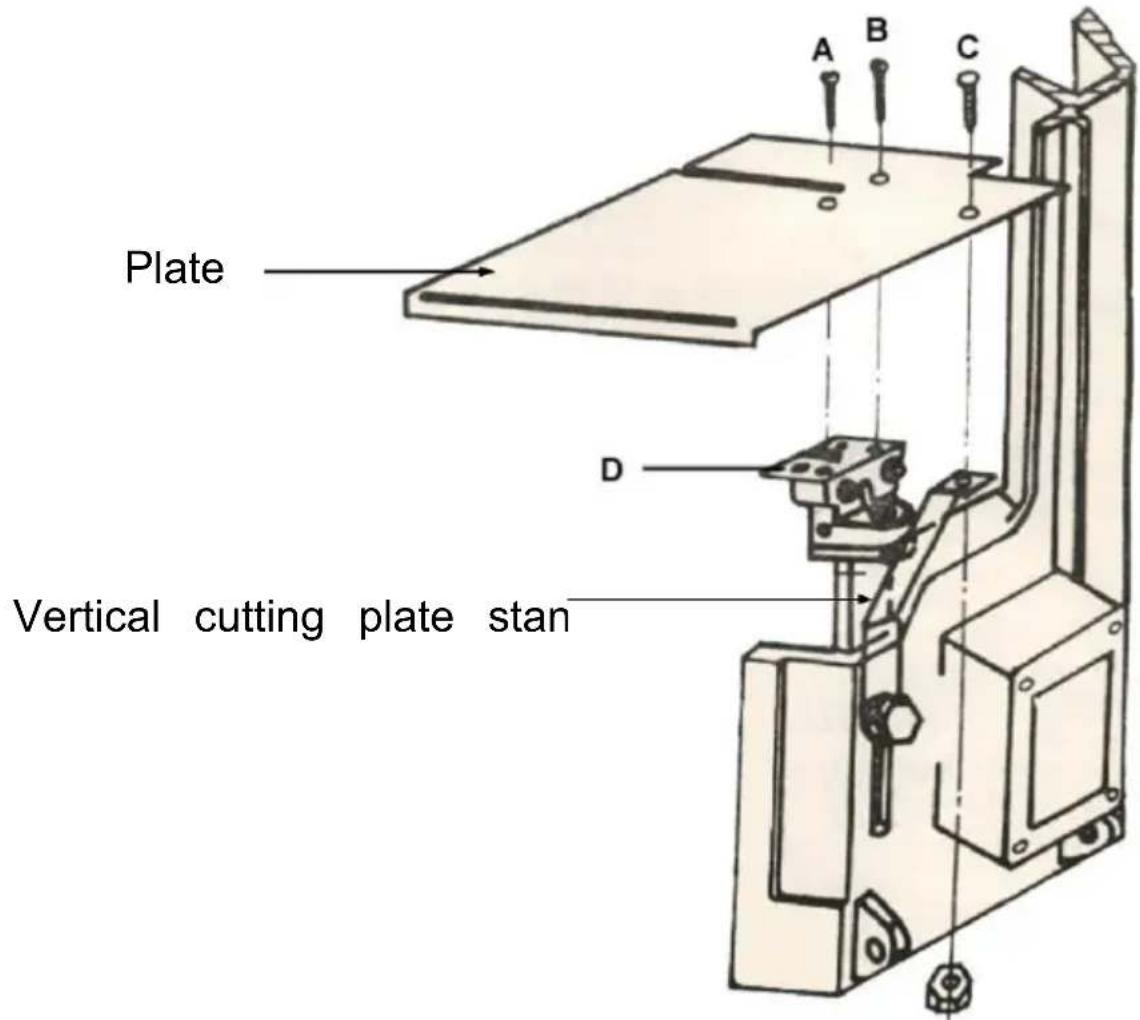 Vevor BS-115 - DIBUJO DE CONJUNTO DE PLACA DE CORTE VERTICAL. - 1