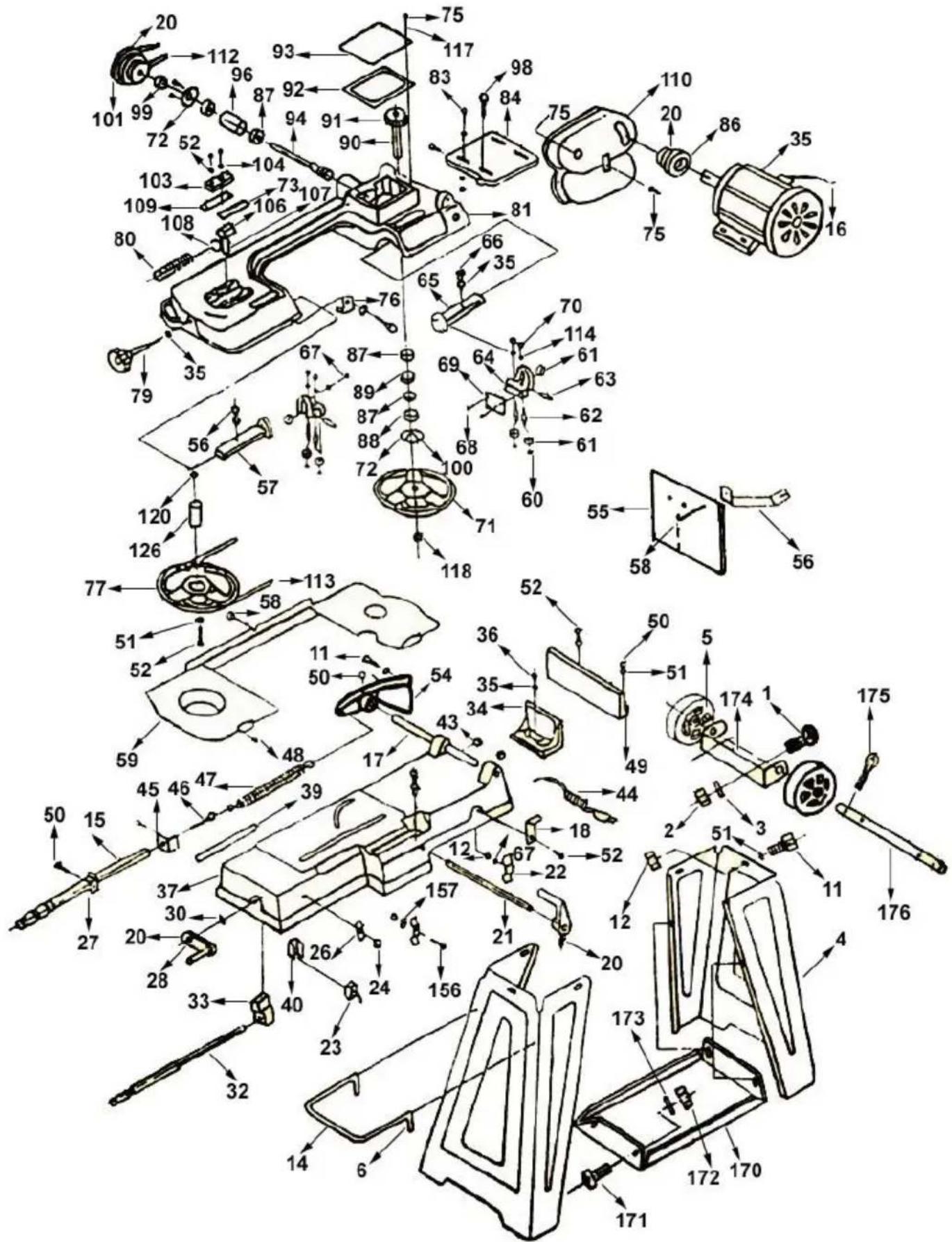 Vevor BS-115 - Steps for assembling: - 3