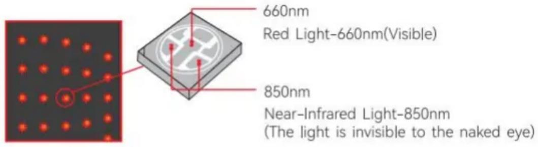 Vevor BRL-1150 - Lumière proche infrarouge (850 nm) : - 1