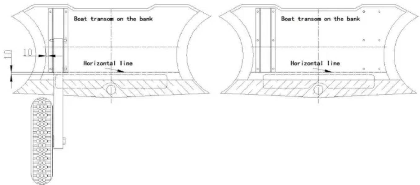 Vevor CYXSL15300 - Transom launching wheel installation and operation: - 1