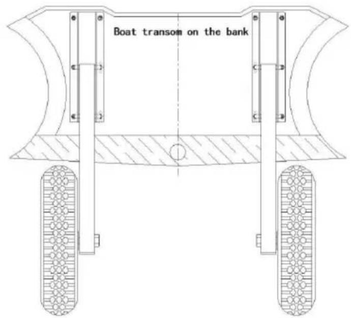 Vevor CYXSL15300 - Transom launching wheel installation and operation: - 3