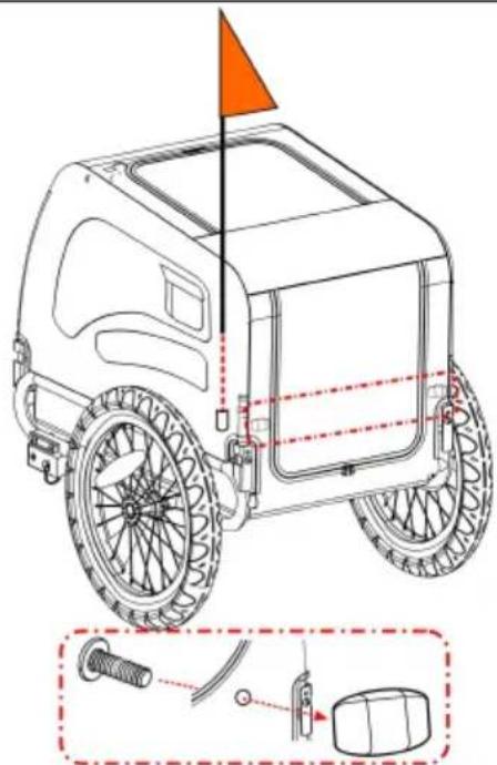 Vevor DT815 - Mocowanie flagi - 2