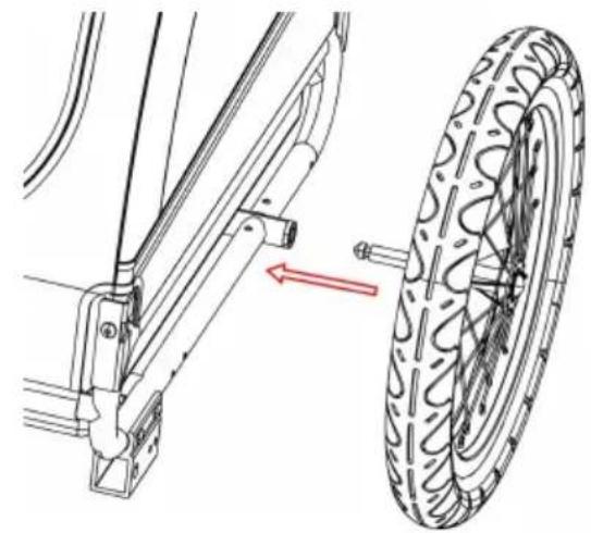 Vevor DT815 - Attaching the Wheels - 1