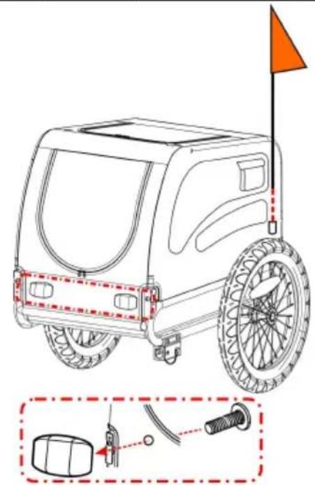 Vevor DT815 - Attacher le drapeau - 1