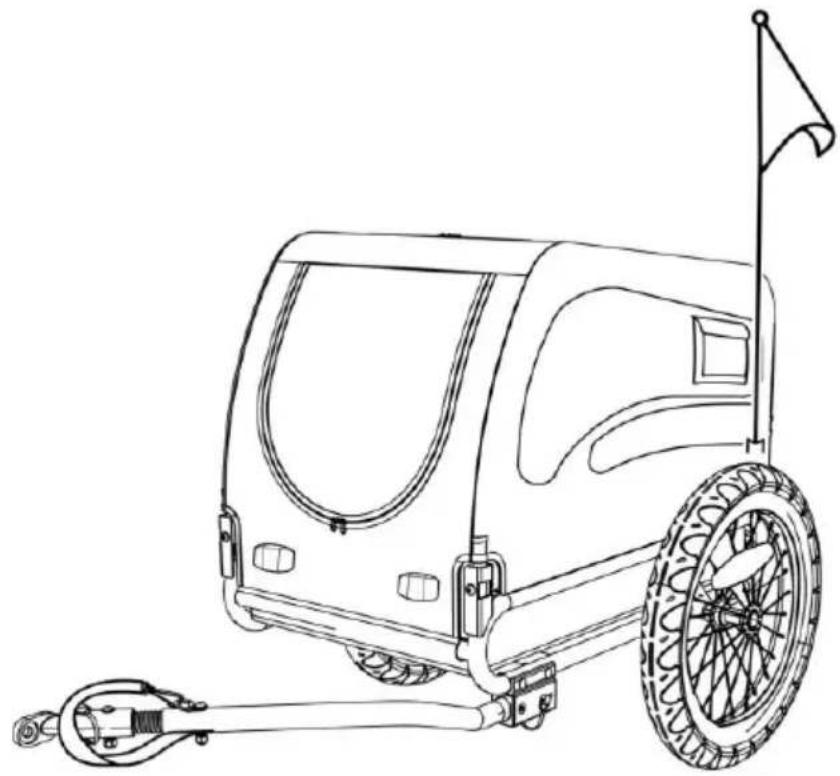 Vevor DT815 - PRZYCZEPKA ROWEROWA DLA ZWIERZAT - 1