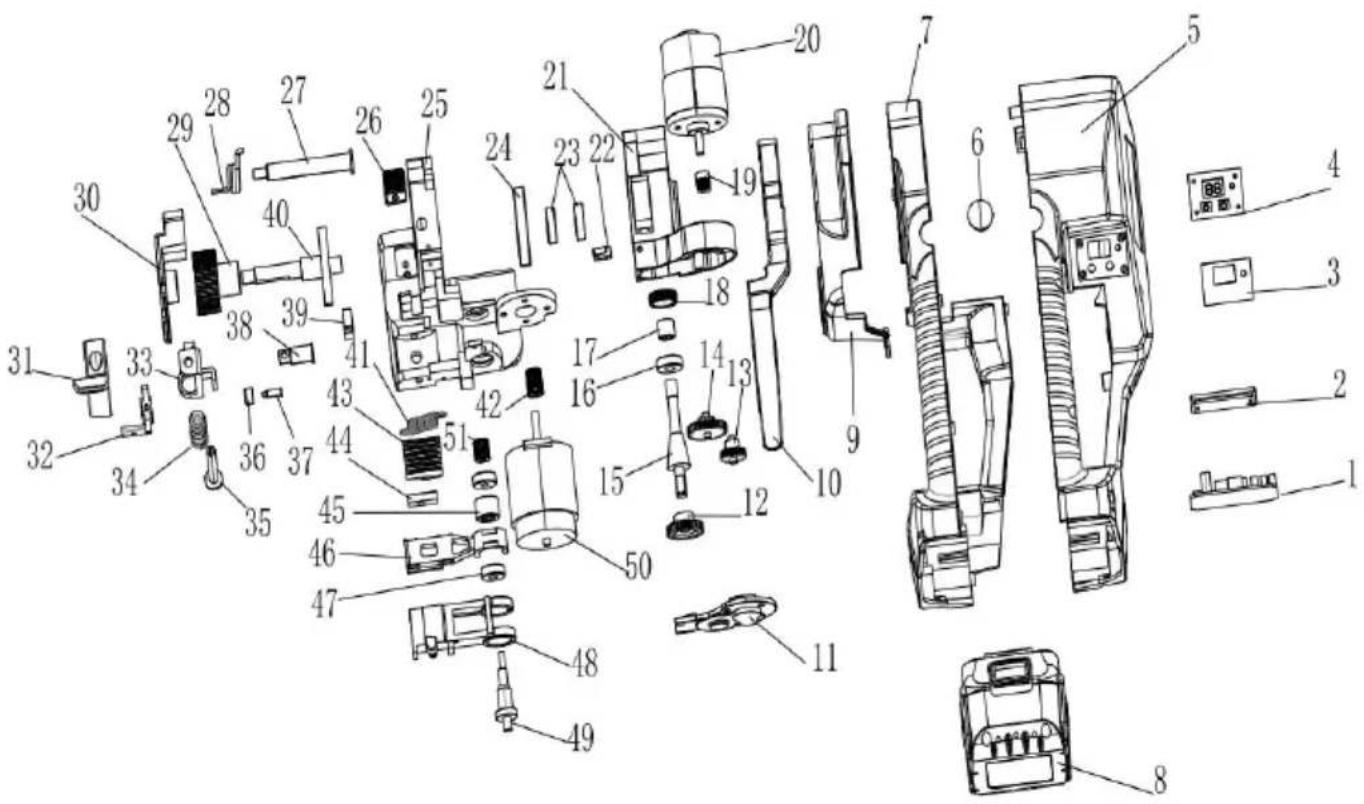 Vevor DS-16 - 8、Product exploded view and parts list - 1