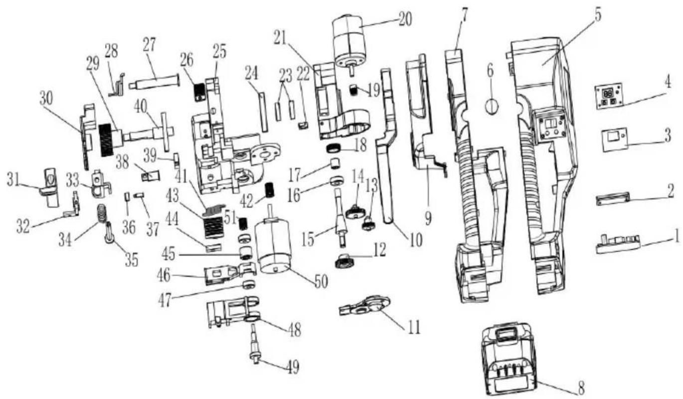 Vevor DS-16 - 12、Vista detallada del producto y lista de piezas - 1