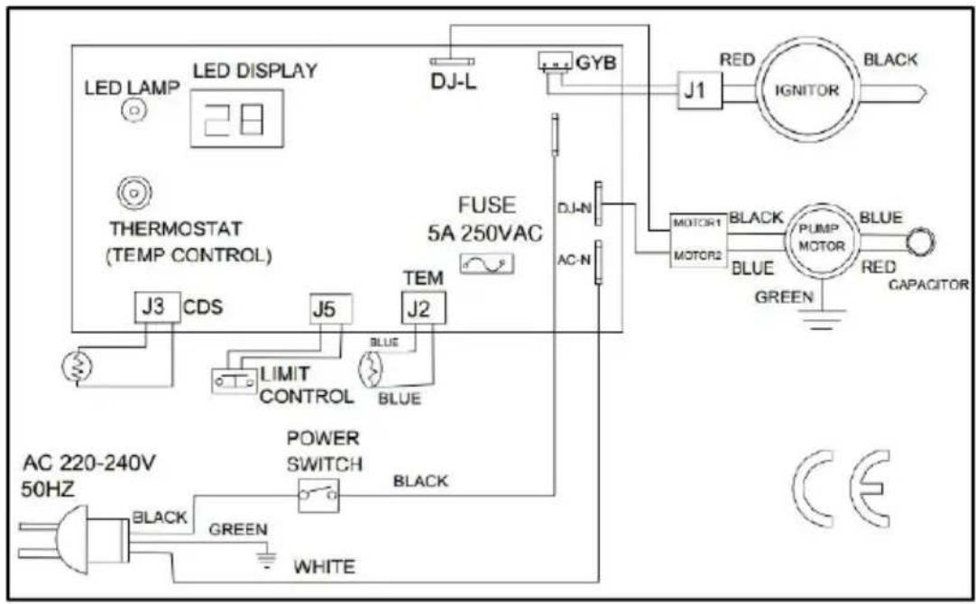 Vevor DG-K70 - Bedrading Diagrammen - 2