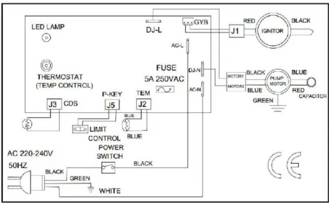 Vevor DG-K70 - Bedrading Diagrammen - 1