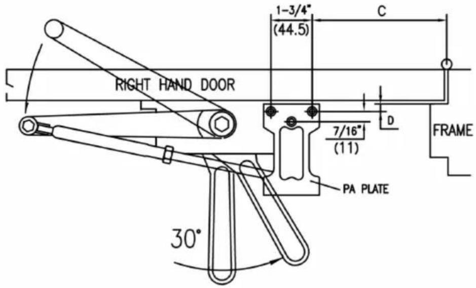 Vevor D404 - ADJUSTING FOOT FOR CLOSING POWER - 5