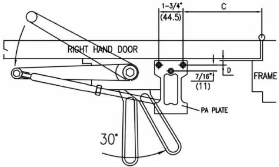Vevor D404 - ADJUSTING FOOT FOR CLOSING POWER - 5