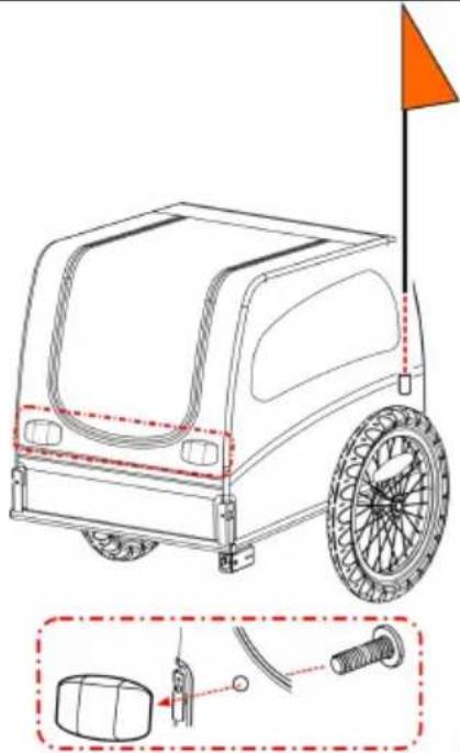 Vevor DT810 - Att fästa flaggan - 1