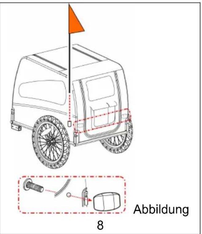 Vevor DT810 - Anbringen der Flagge - 2