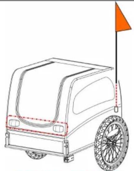 Vevor DT810 - Mocowanie flagi - 1