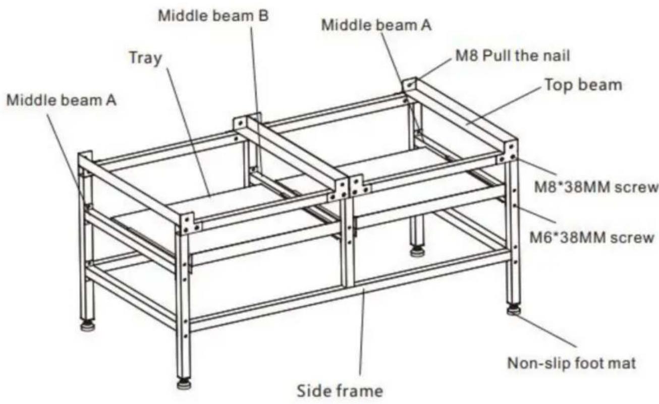 Vevor FL-ZL03 - STRUKTURDIAGRAMM UND KOMPONENTEN - 1