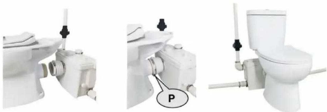 Vevor FLO1200 - Collegamento del WC - 1