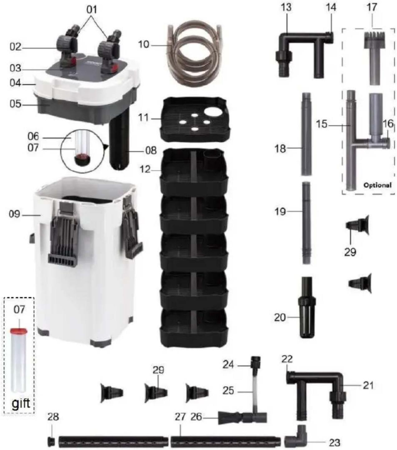 Vevor AQ-907F-UV - Aviso: - 1