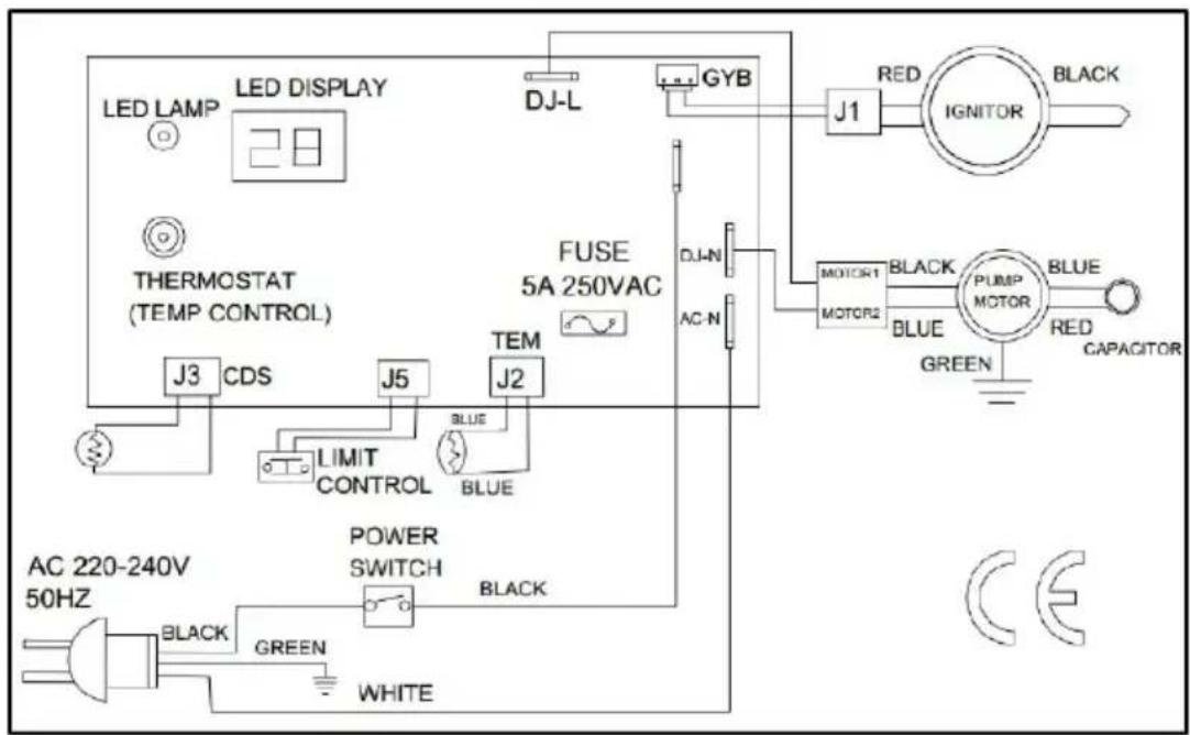 Vevor DG-K100 - Alambrado Diagramas - 2