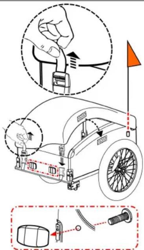 Vevor CT901M - Colocación de la cubierta y la bandera - 1