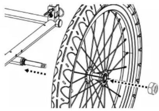 Vevor DT806 - Attaching the Wheels - 2