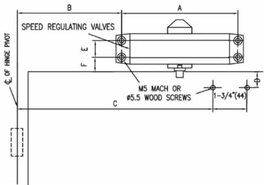 Vevor D202 - ADJUSTING FOOT FOR CLOSING POWER - 3
