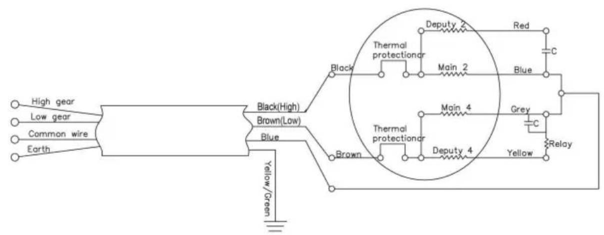 Vevor HDP1800II - Schema del circuito di installazione - 1