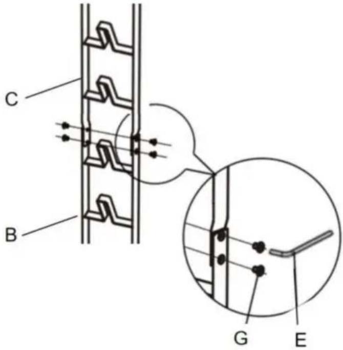 Vevor HLXCQJ-A01 - Monteer de onderste beugel B op basis A - 5