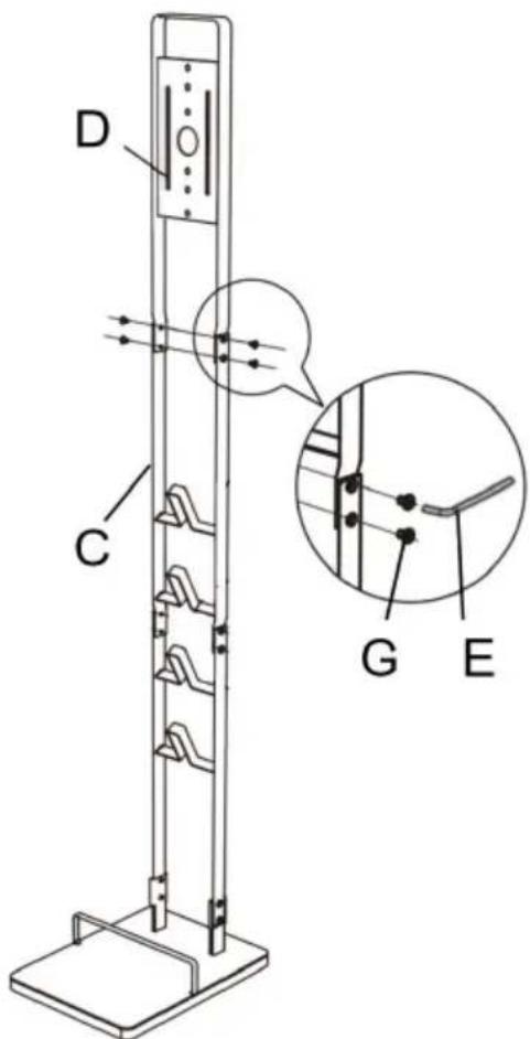 Vevor HLXCQJ-A01 - 1.Install lower bracket B on base A - 6