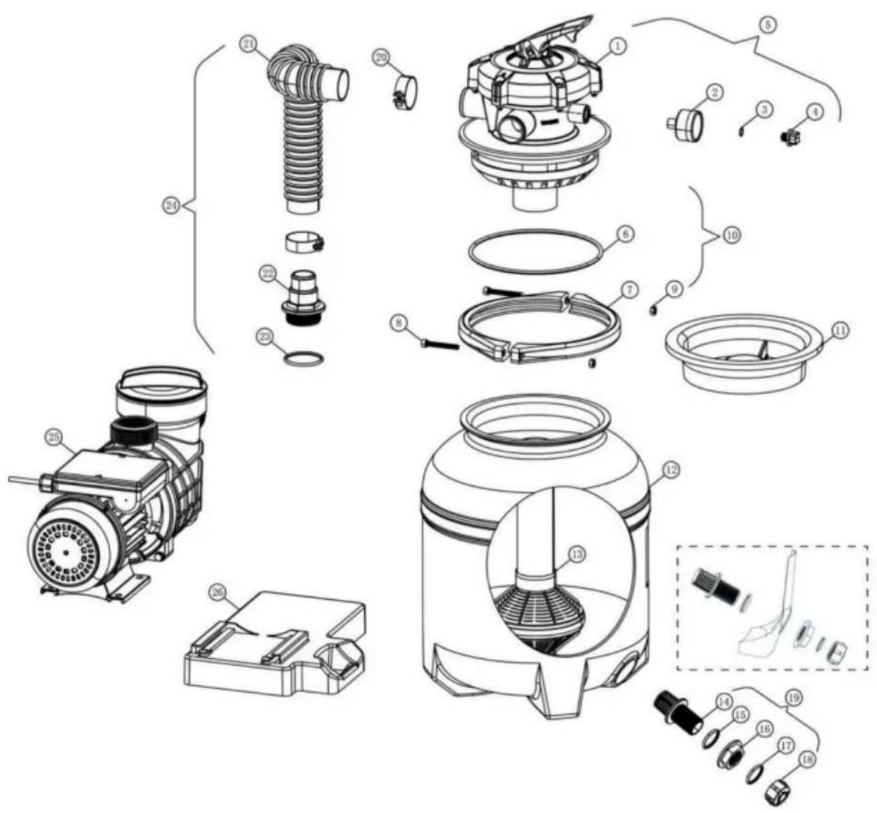Vevor HCP250-D - SCHEMAT MONTAŻU - 1