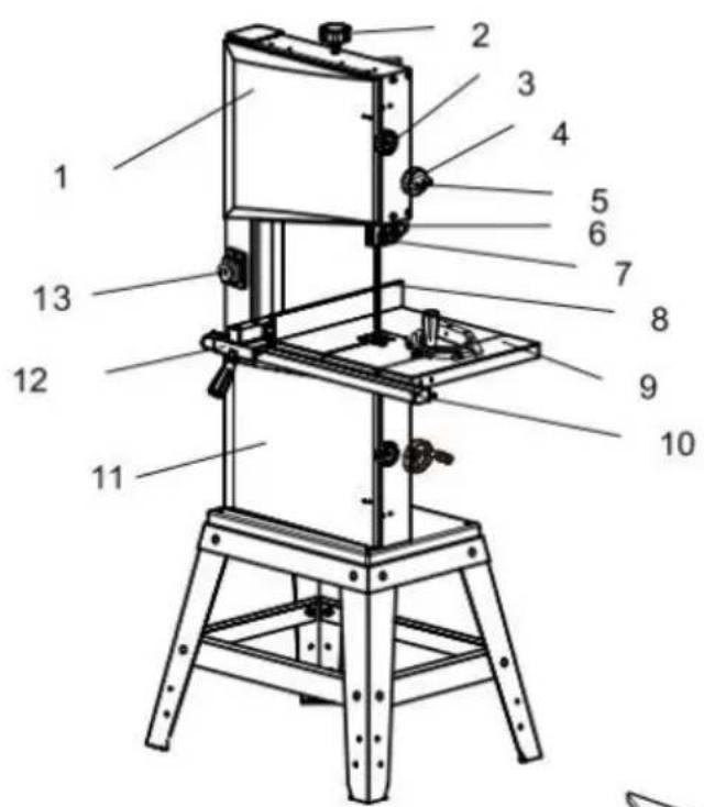 Vevor HBS350 - COMPONENTS AND PARTS(STANDARDDELIVERY) - 1
