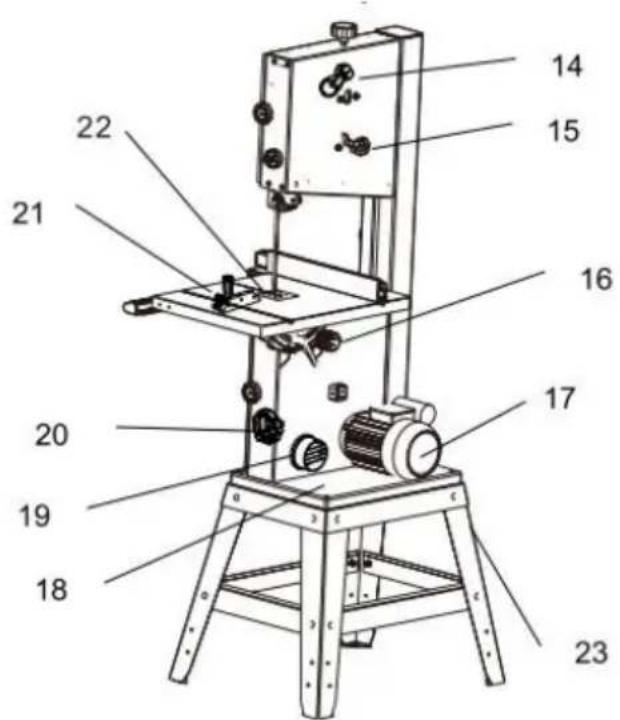 Vevor HBS350 - COMPONENTS AND PARTS(STANDARDDELIVERY) - 2