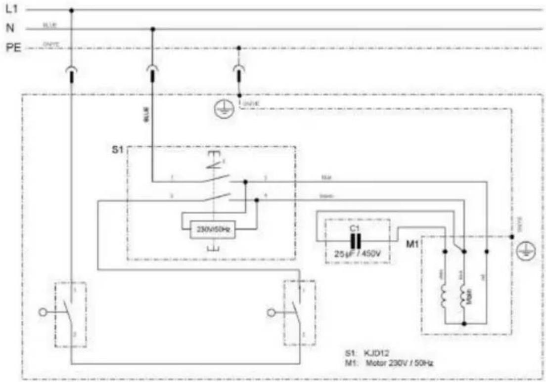 Vevor HBS350 - ELECTRICAL WIRING DIAGRAM - 1