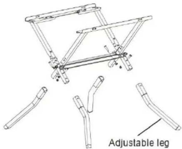Vevor HS6804 - ASSEMBLING THE ADJUSTABLE LEGS - 1