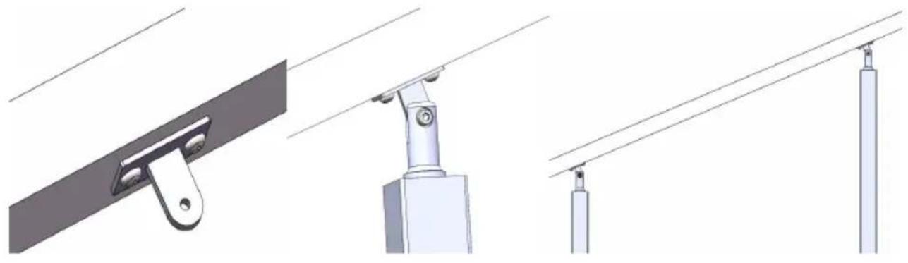 Vevor HR-007 - Montera med ledstång (lutning) - 3