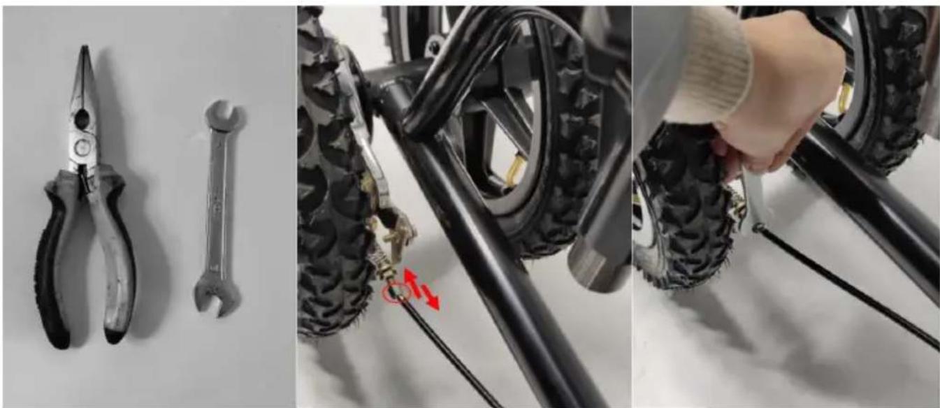 Vevor HFK-9277KD - How to adjust brakes? - 1