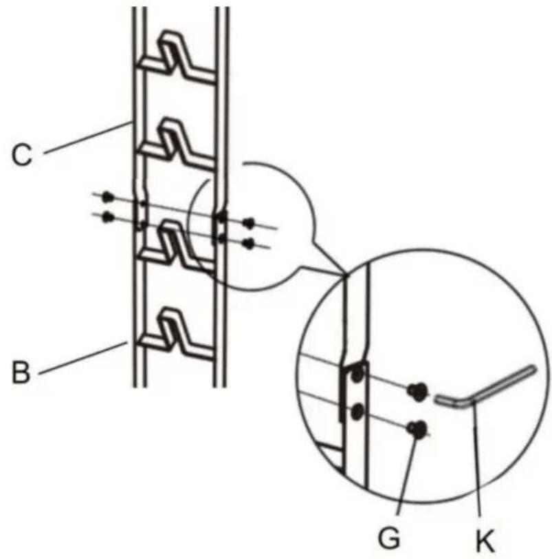 Vevor HLXCQJ-C02 - Installeer de onderste beugel B op basis A - 5