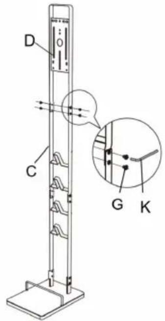 Vevor HLXCQJ-C02 - Install lower bracket B on base A - 8