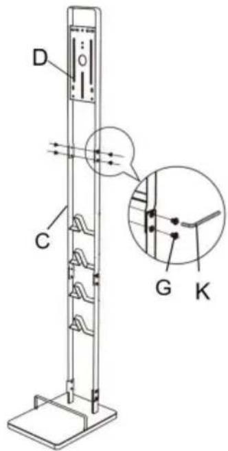 Vevor HLXCQJ-C02 - Installeer de onderste beugel B op basis A - 8