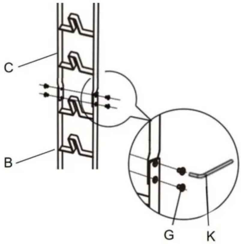 Vevor HLXCQJ-C02 - Installieren Sie die untere Halterung B an der Basis A - 5