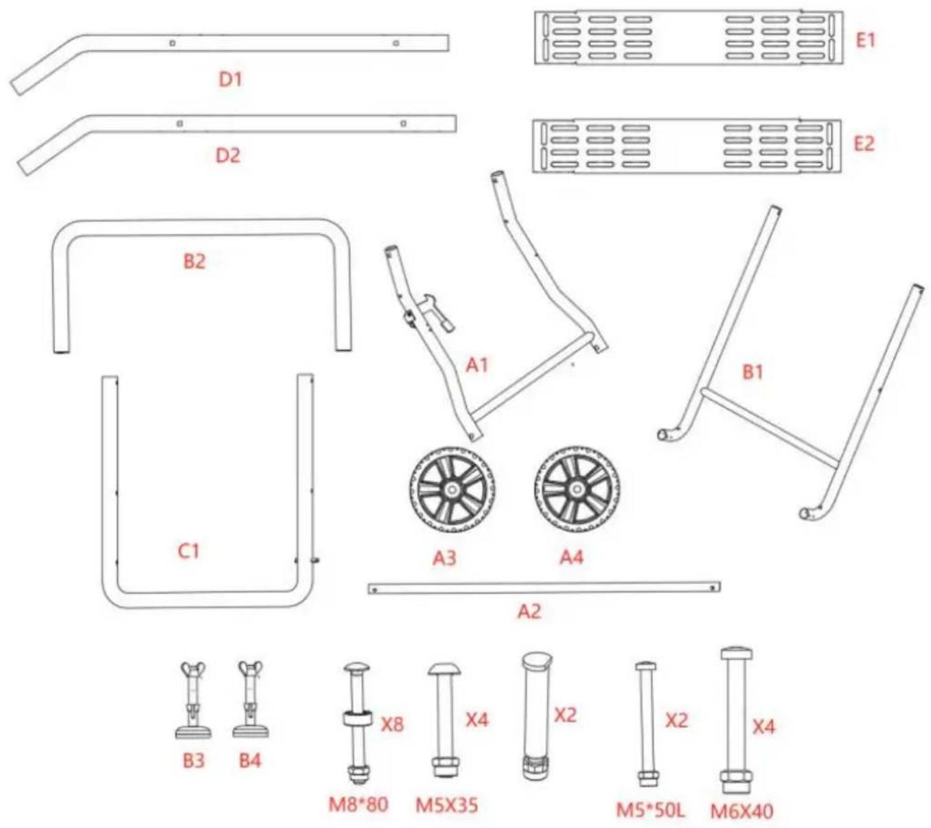 Vevor HS6805 - Assembly of folding stand - 1